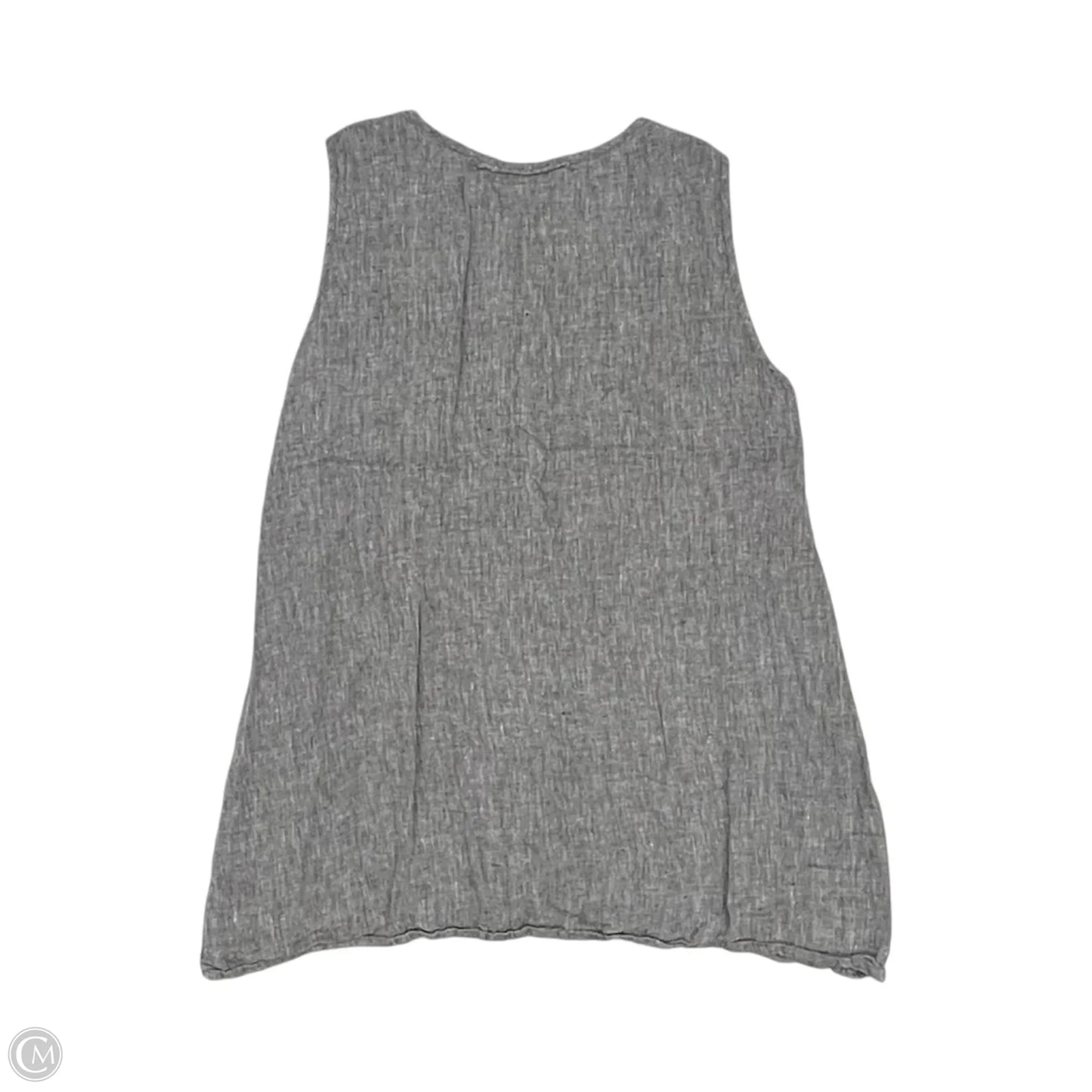 Blouse Sleeveless By Flax In Grey, Size: L