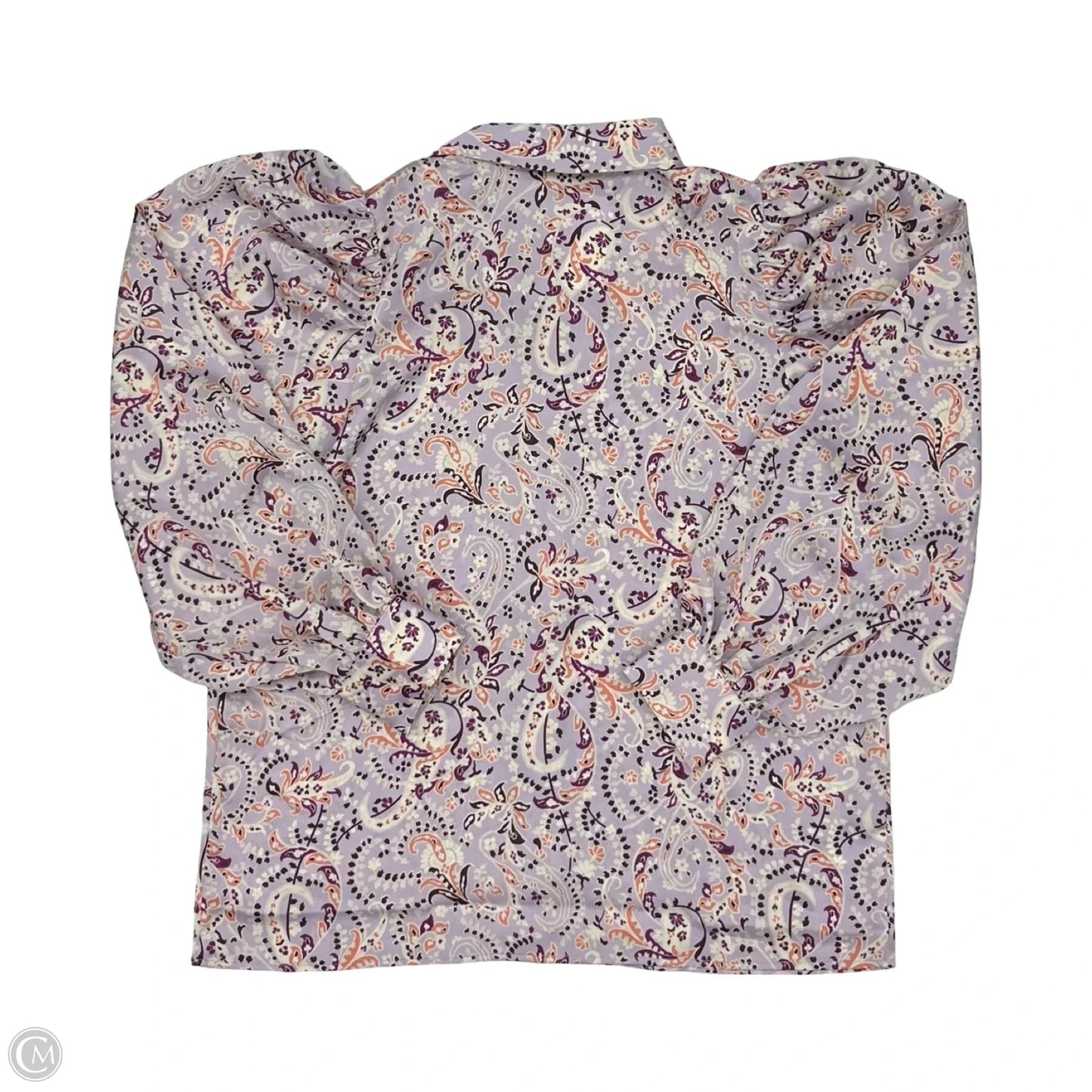 Blouse Long Sleeve By Ann Taylor In Purple, Size: M