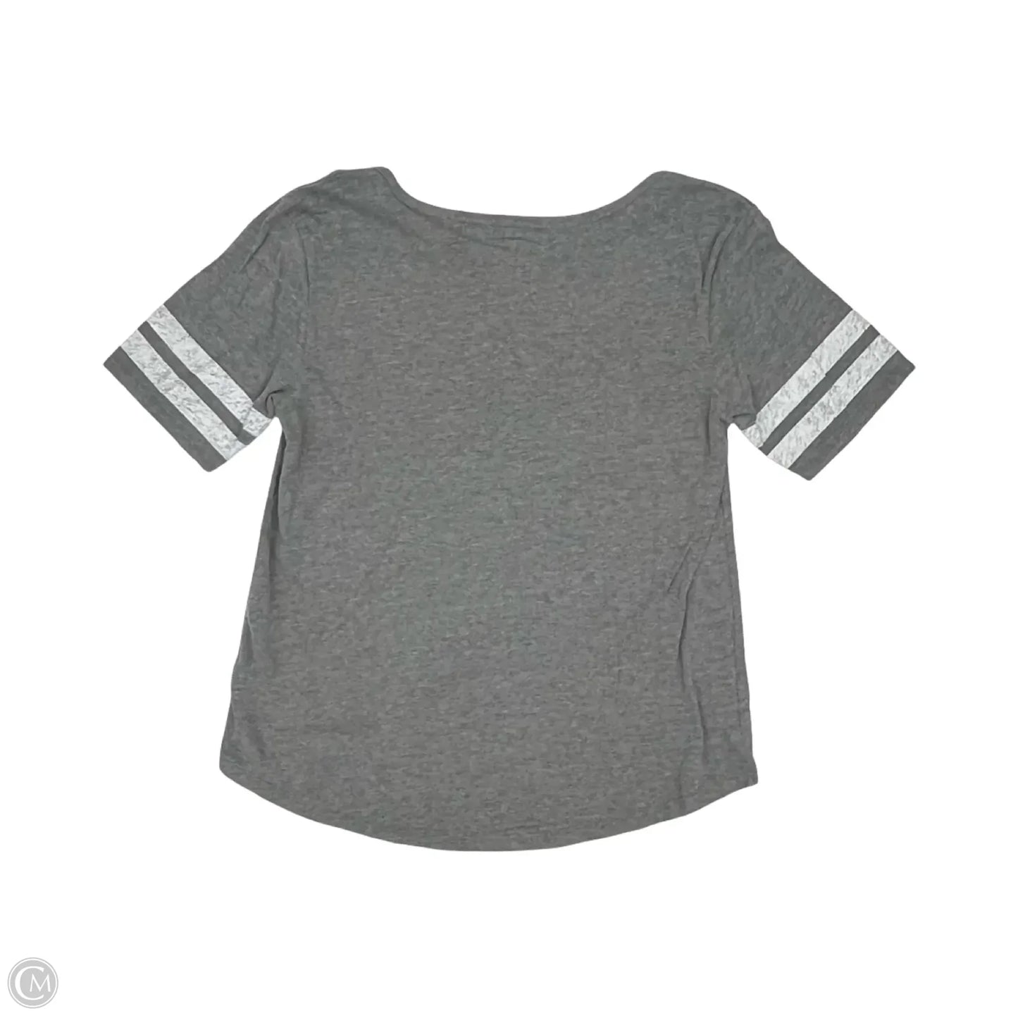 Athletic Top Short Sleeve By Nfl In Grey, Size: M