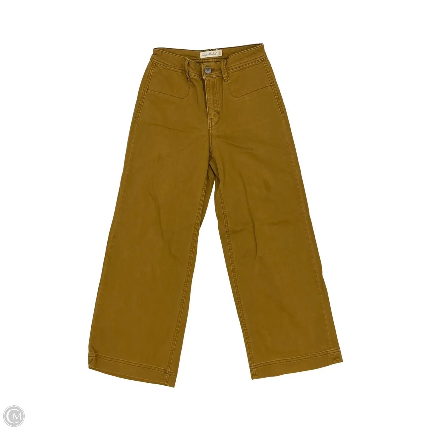Pants Wide Leg By Clothes Mentor In Gold, Size: 0