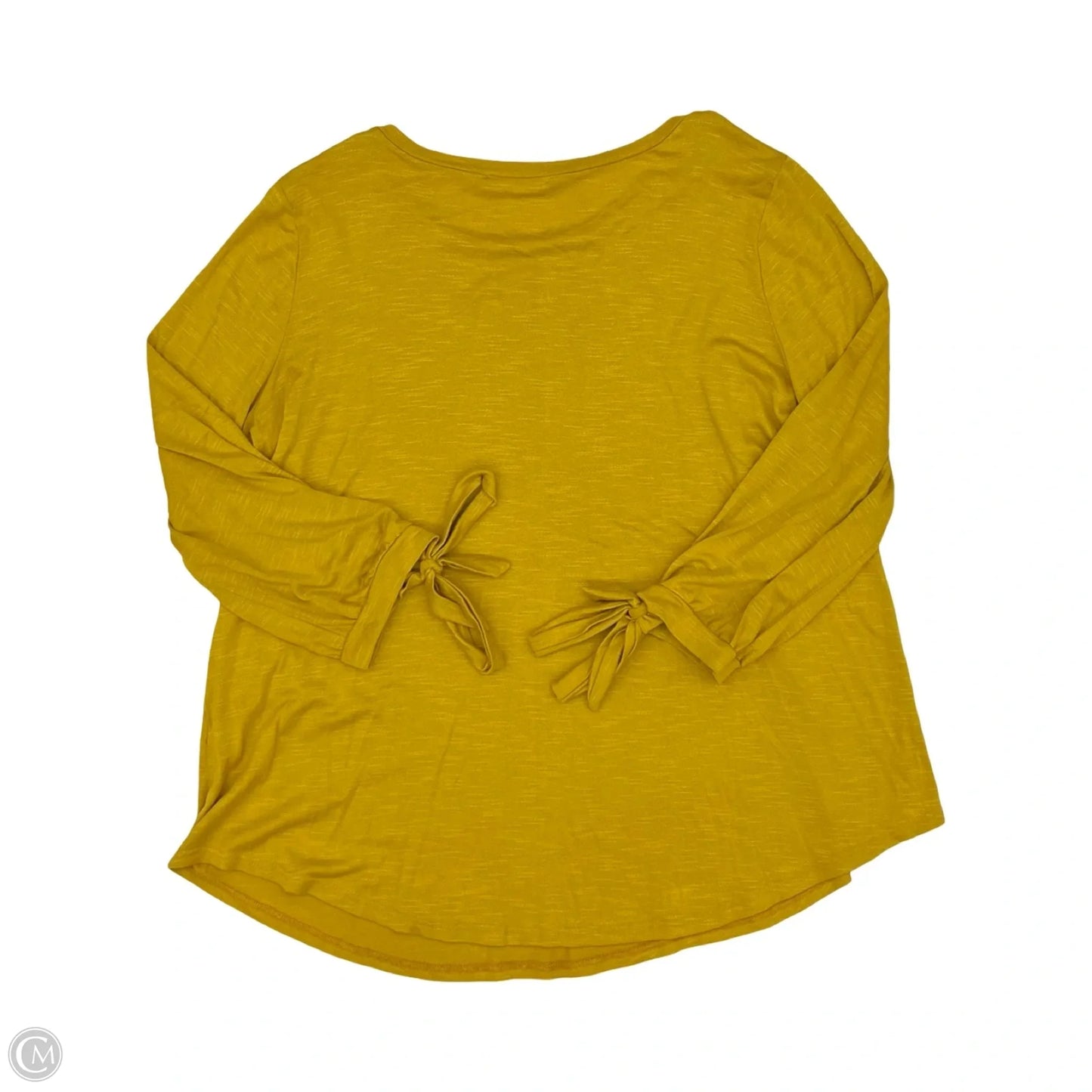 Top 3/4 Sleeve By Reborn J In Yellow, Size: L