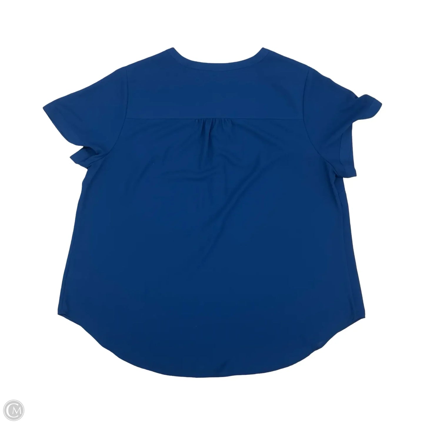 Blouse Short Sleeve By Evri In Blue, Size: 2x