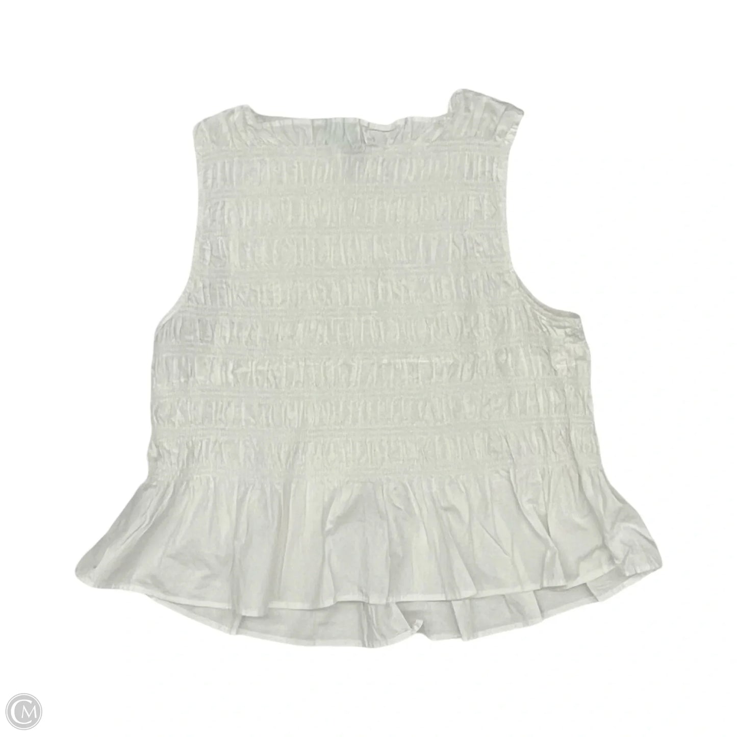 Blouse Sleeveless By Free Assembly In White, Size: Xl