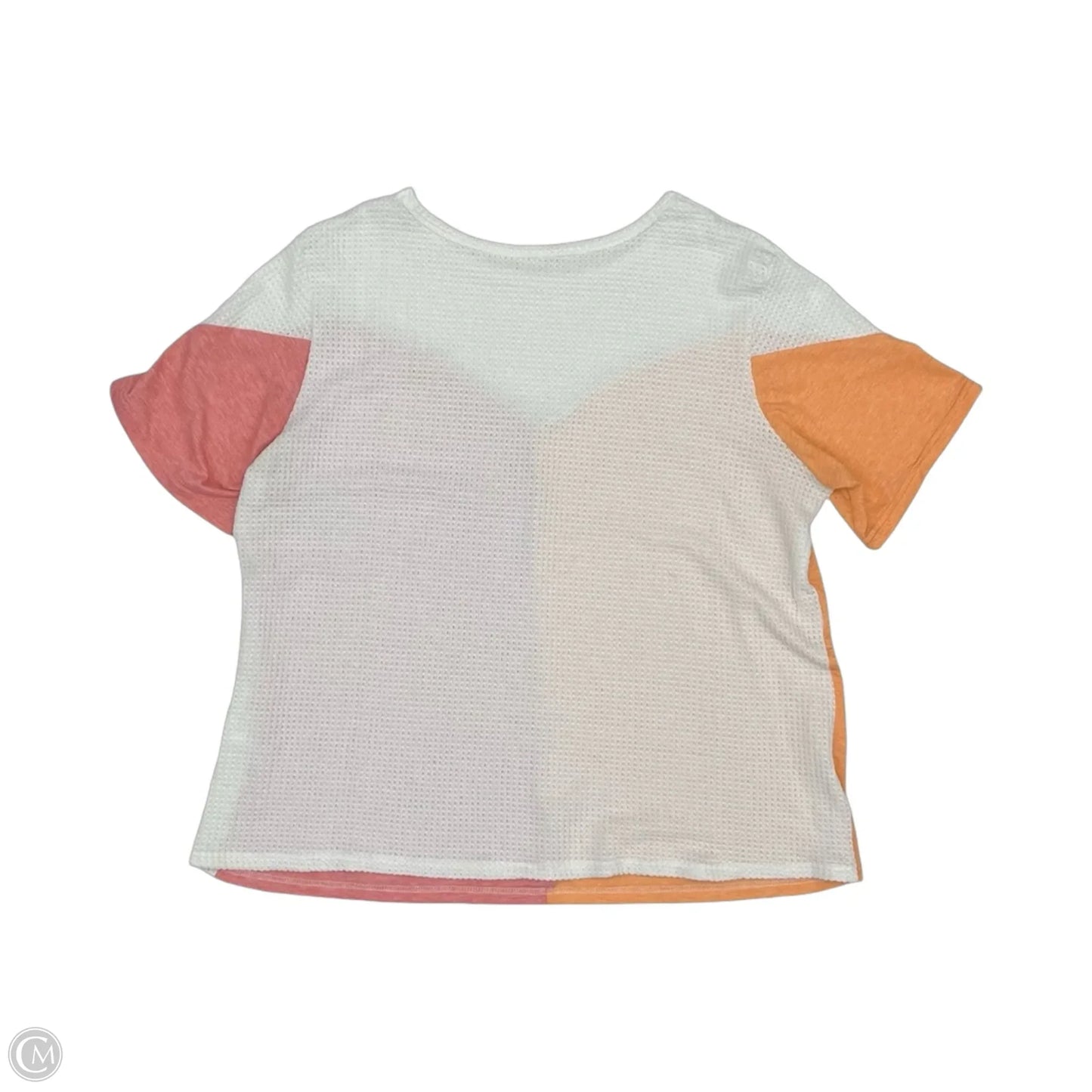 Top Short Sleeve By Clothes Mentor In Orange & Pink, Size: 2x