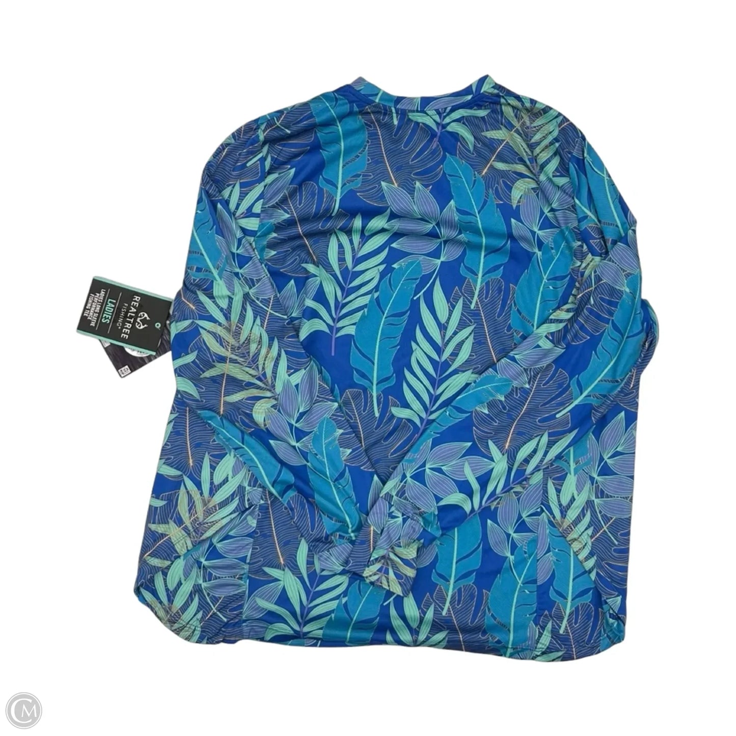 Athletic Top Long Sleeve Crewneck By Realtree In Blue & Green, Size: Xl