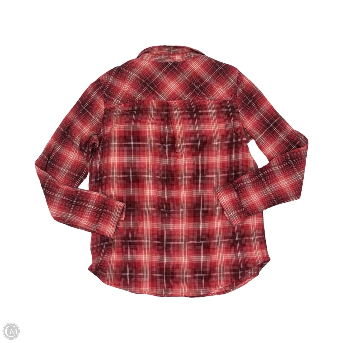 Blouse Long Sleeve By Lucky Brand In Red, Size: M