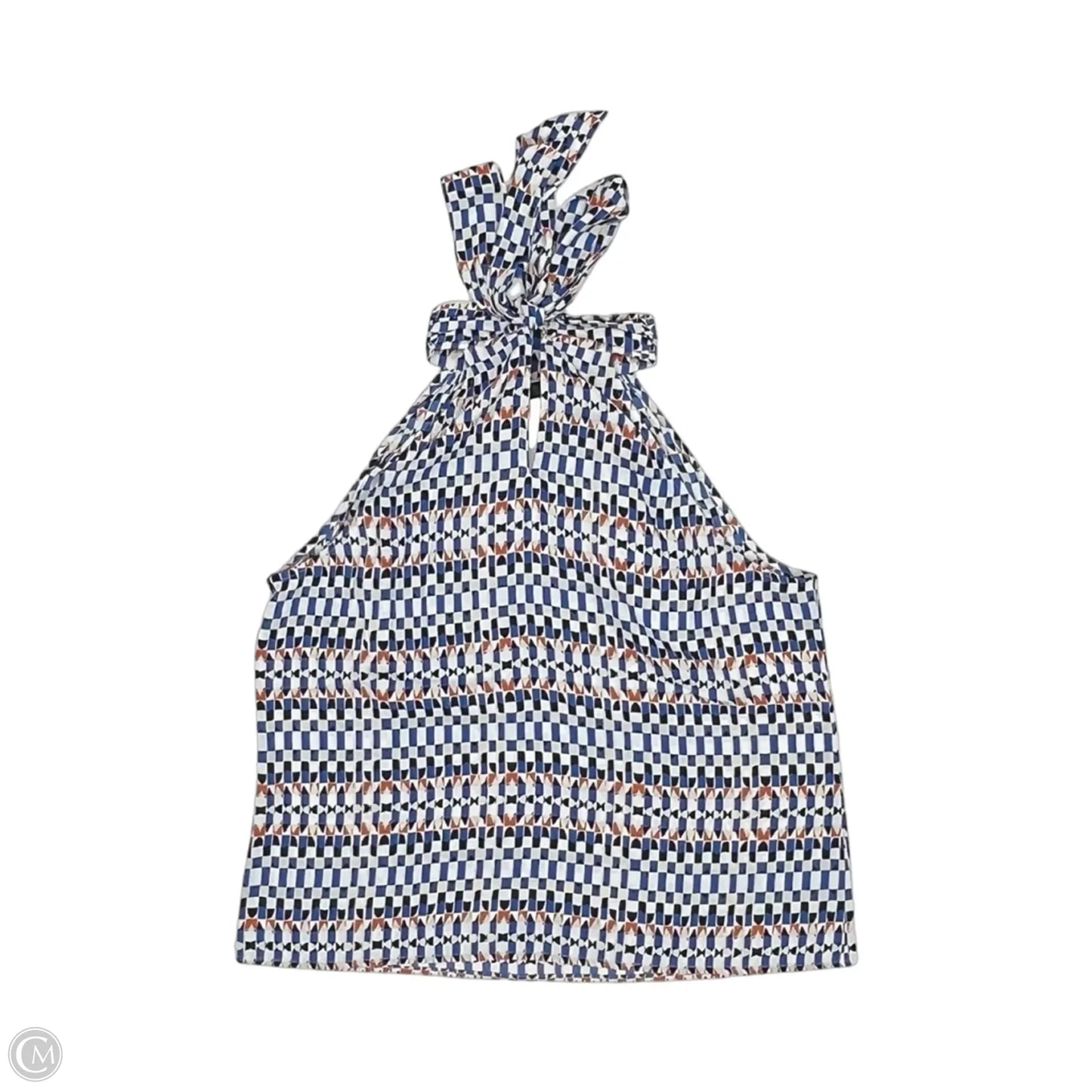 Blouse Sleeveless By White House Black Market In Blue & Orange, Size: M