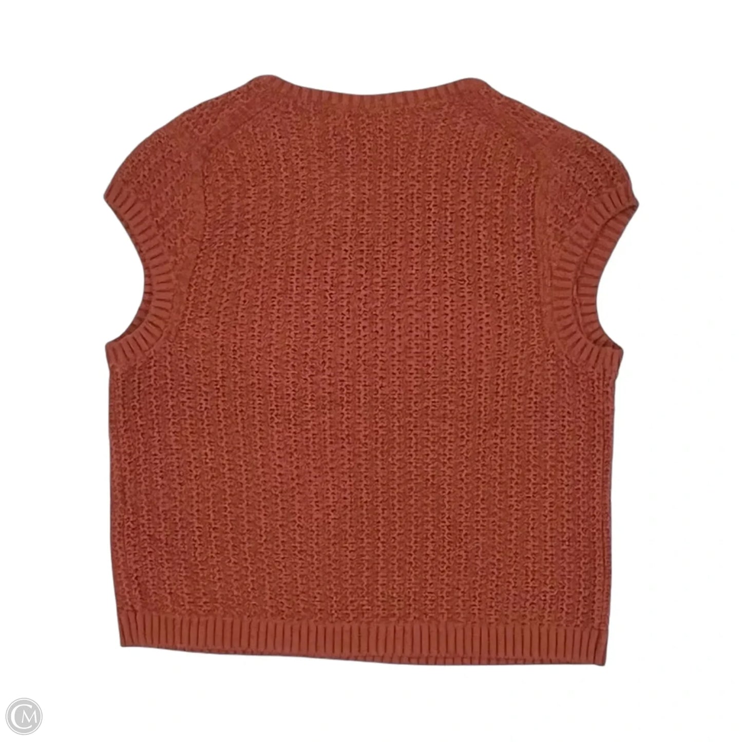 Sweater Short Sleeve By Banana Republic In Orange, Size: M