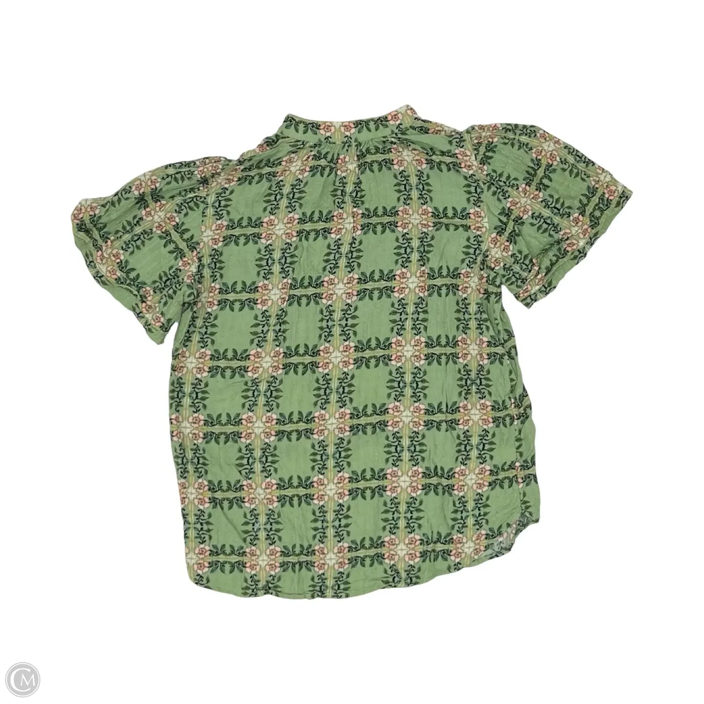 Blouse Short Sleeve By Loft In Green, Size: Xs
