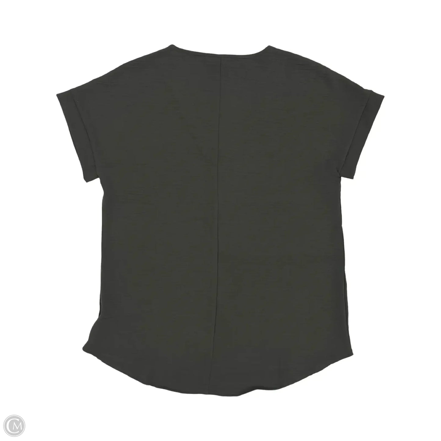 Blouse Short Sleeve By Zenana In Grey, Size: S