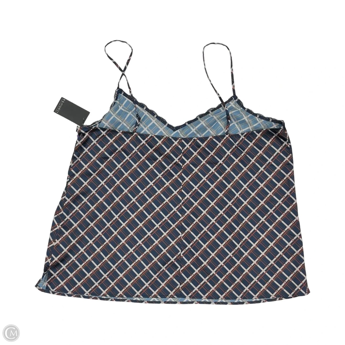 Blouse Sleeveless By Eloquii In Blue & Orange, Size: 1x