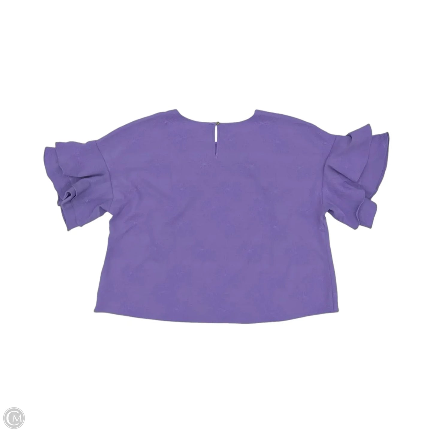 Blouse Short Sleeve By Liz Claiborne In Purple, Size: 2x