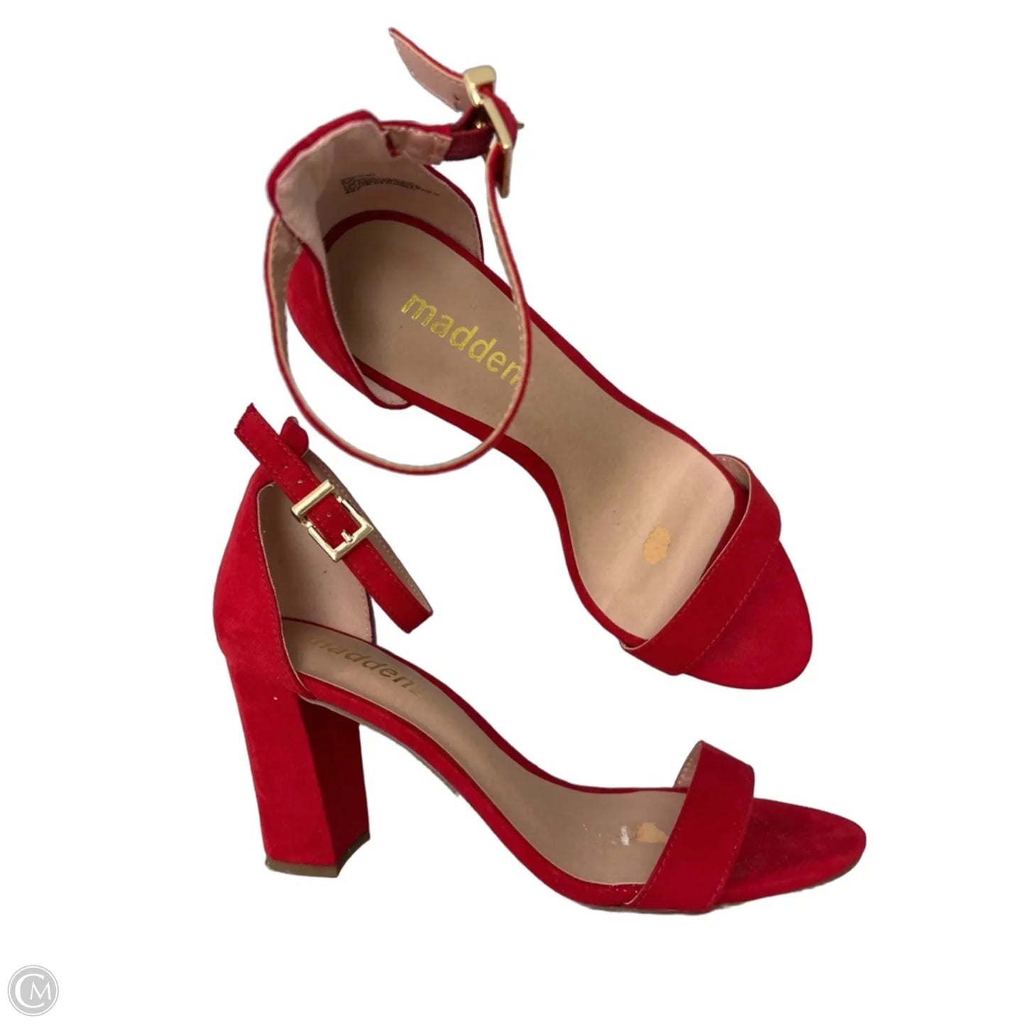Sandals Heels Block By Madden Nyc In Red, Size: 8.5