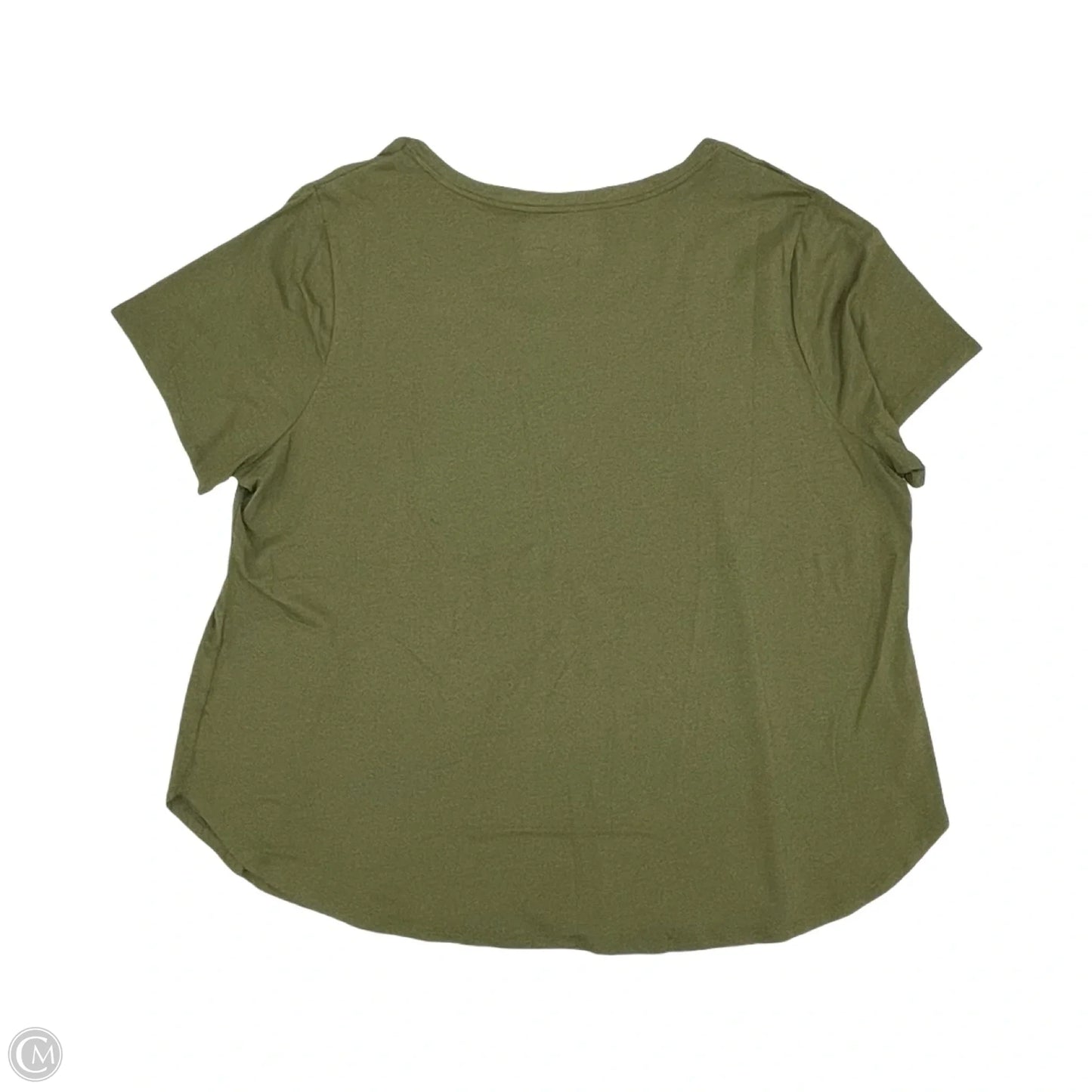 Top Short Sleeve Basic By Ava & Viv In Green, Size: 3x