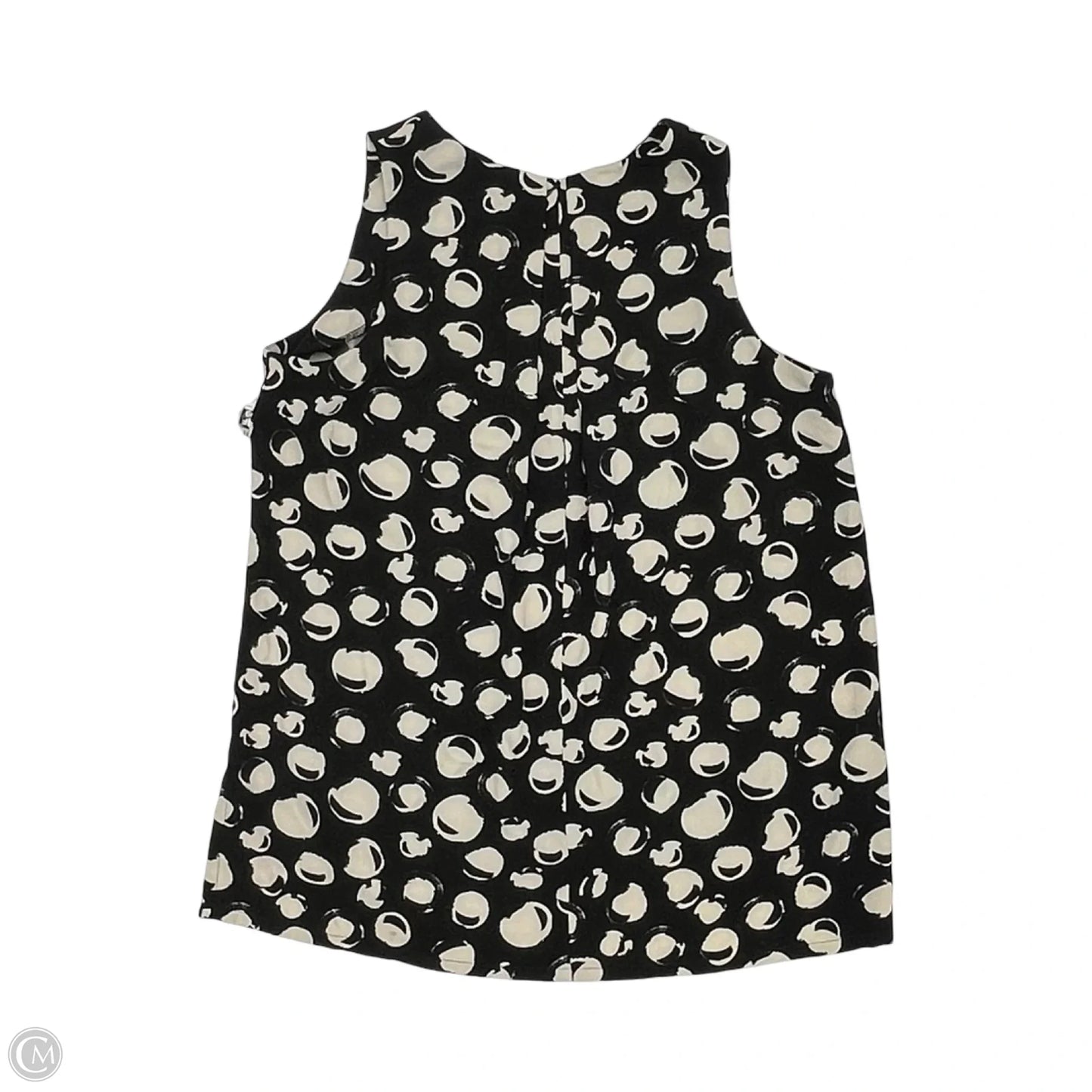 Blouse Sleeveless By Clothes Mentor In Black & Cream, Size: L