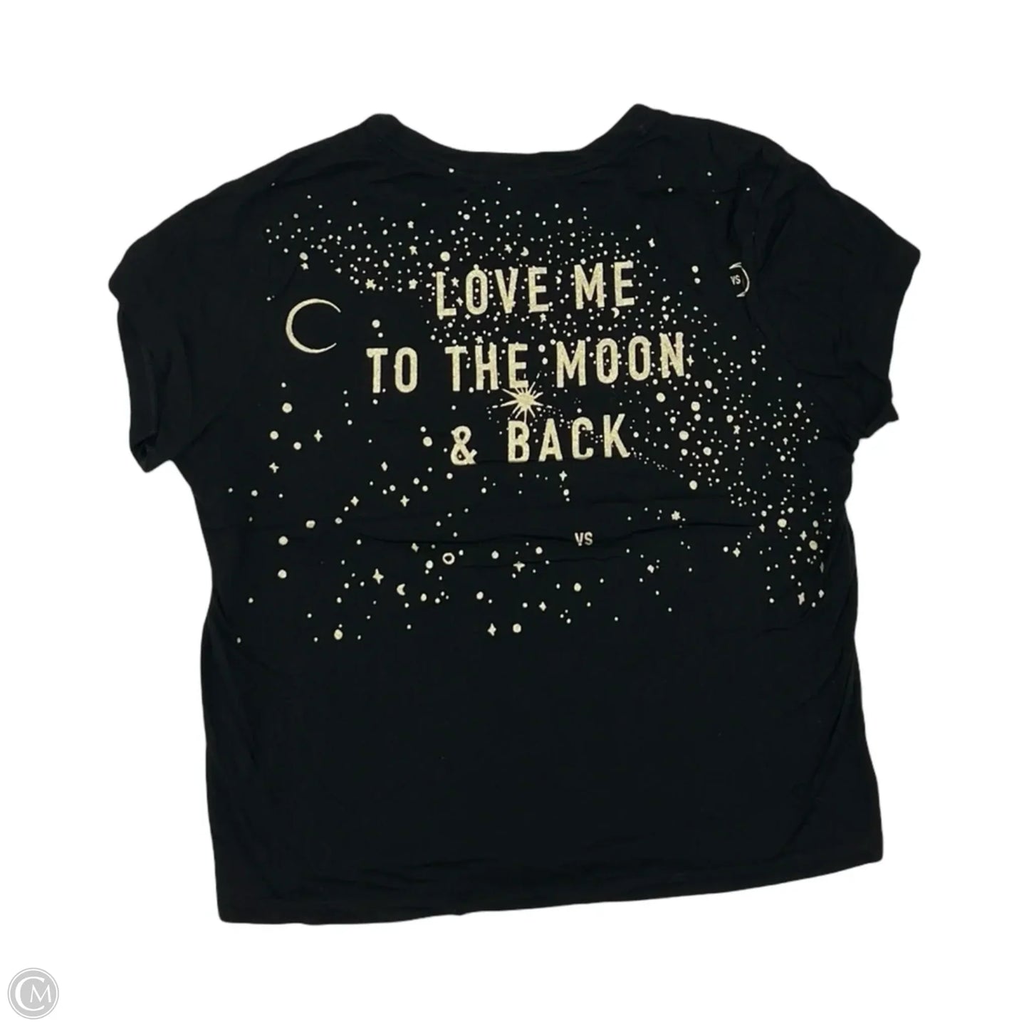 Top Short Sleeve By Victorias Secret In Black, Size: L