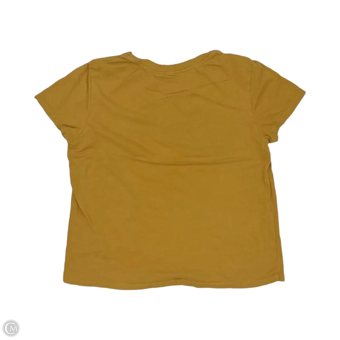 Top Short Sleeve By Junk Food In Gold, Size: L