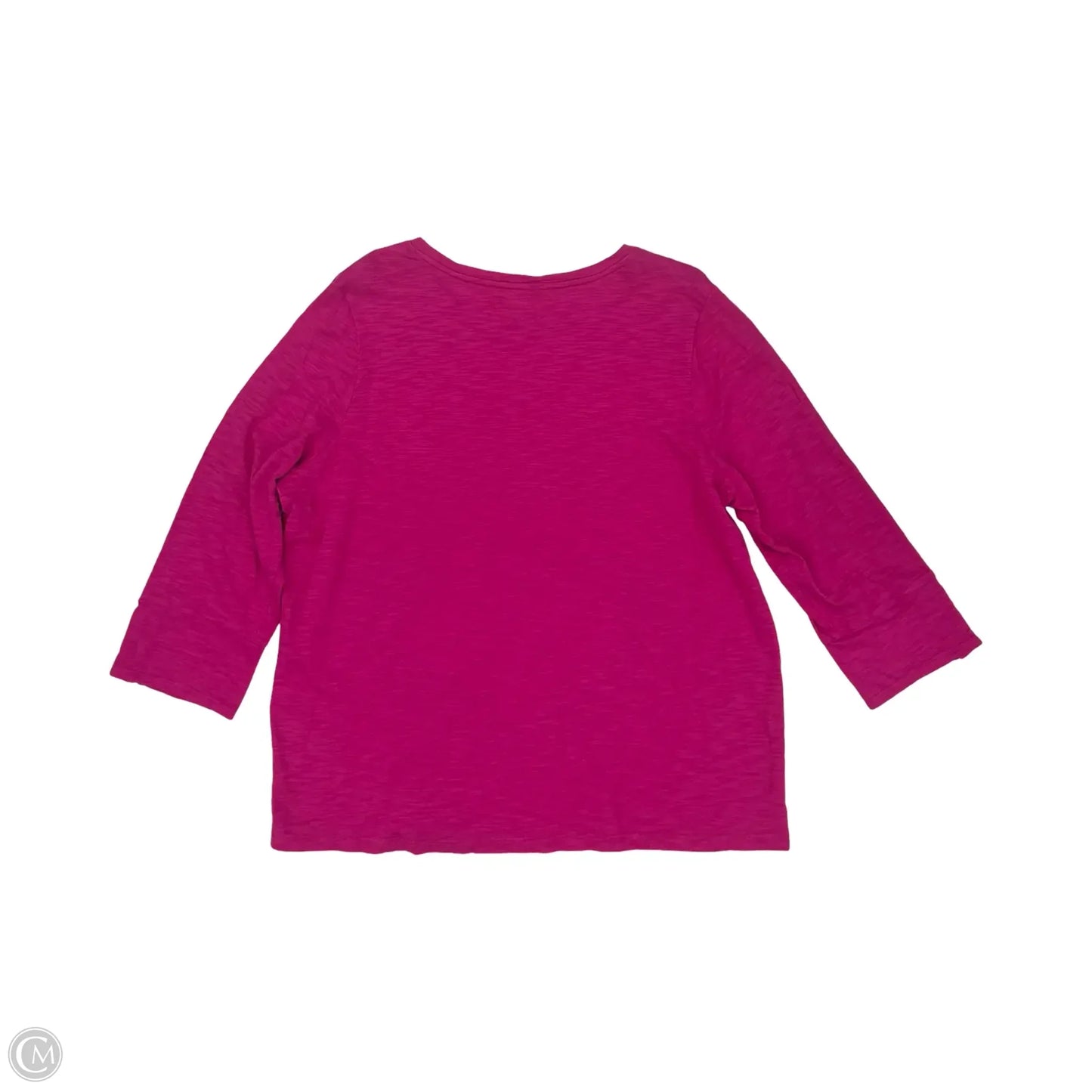 Top 3/4 Sleeve By Chicos In Pink, Size: Xl