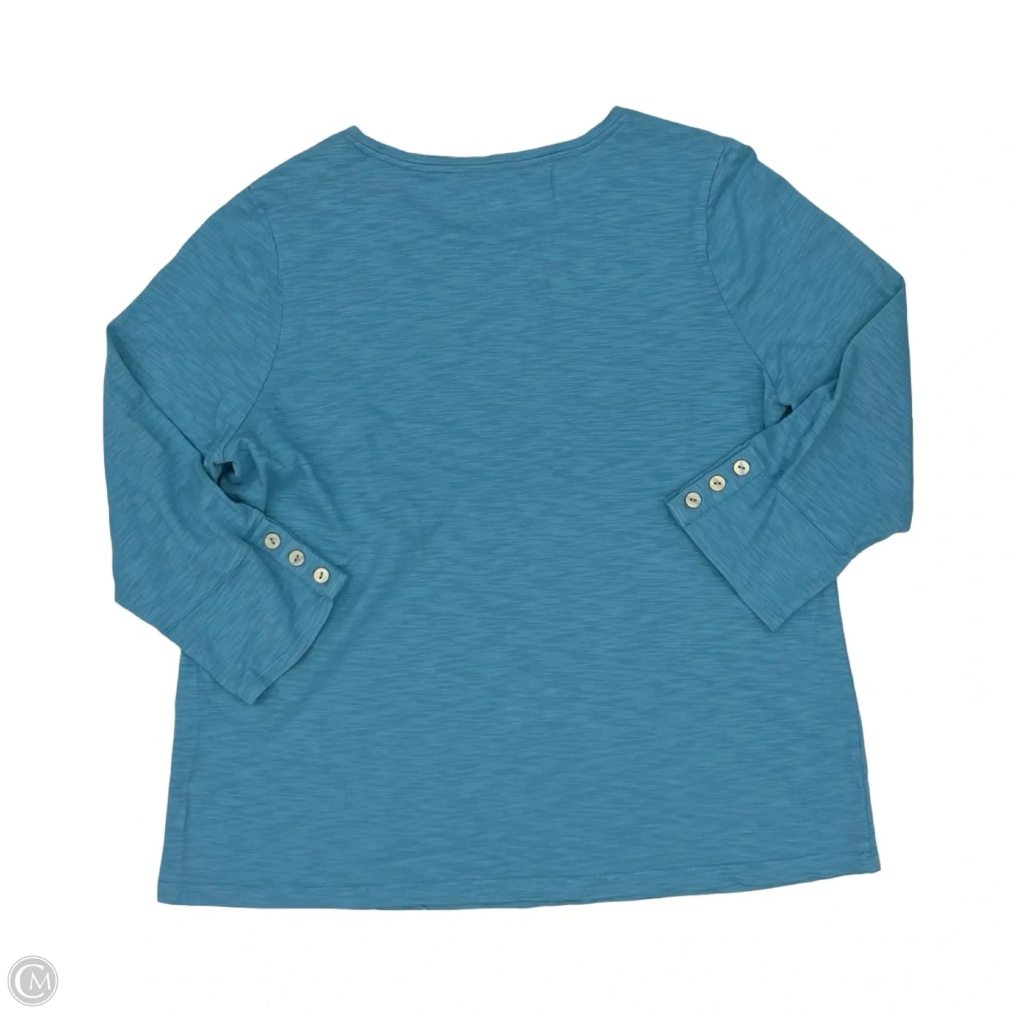 Top 3/4 Sleeve By Chicos In Blue, Size: Xl
