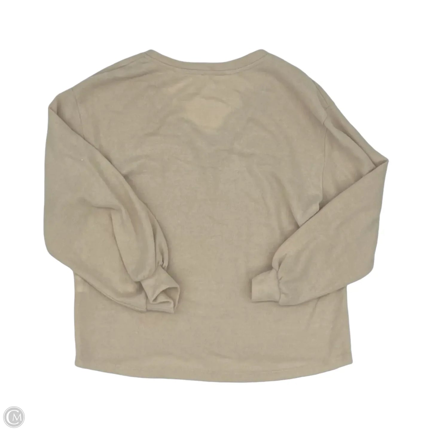 Top Long Sleeve By Lush In Tan, Size: M