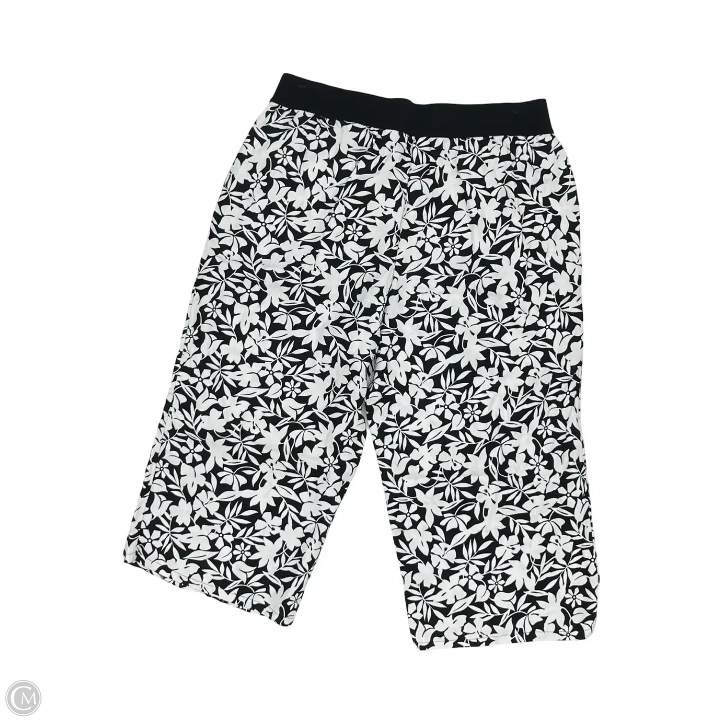 Pants Linen By Lands End In Black & White, Size: 22w