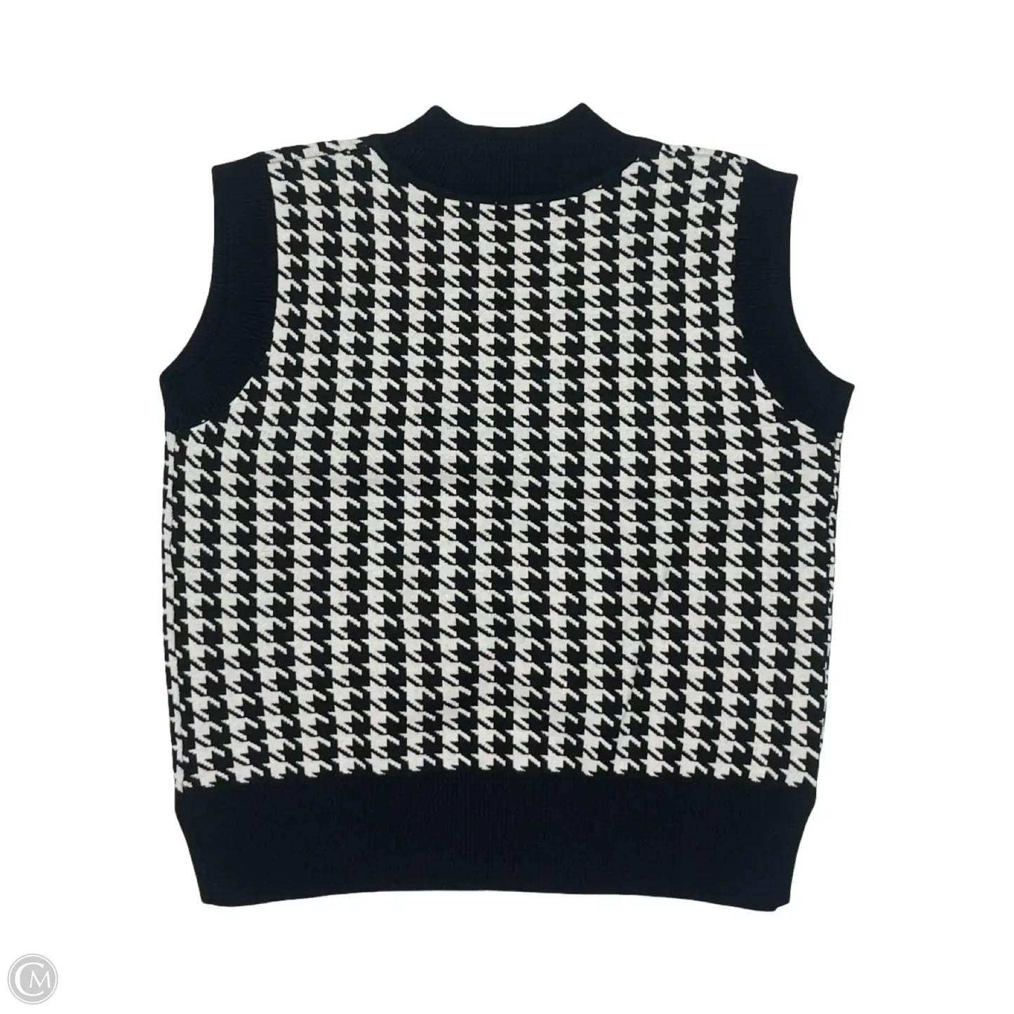 Vest Sweater By Cme In Black & White, Size: M