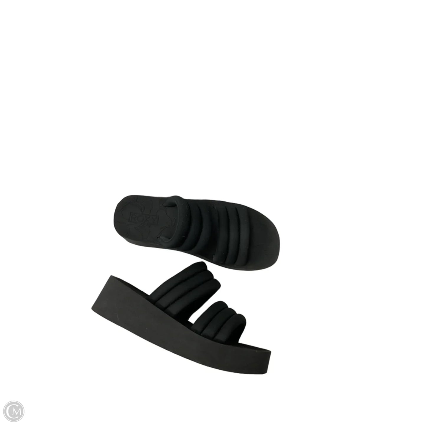 Sandals Heels Platform By Roxy In Black, Size: 7