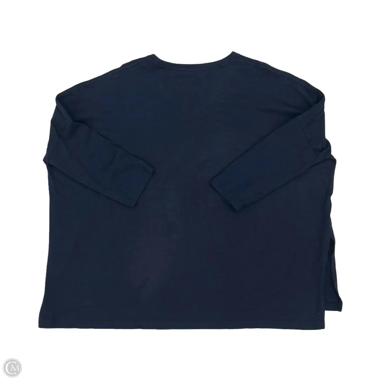 Top 3/4 Sleeve By Mer Sea In Navy, Size: Onesize