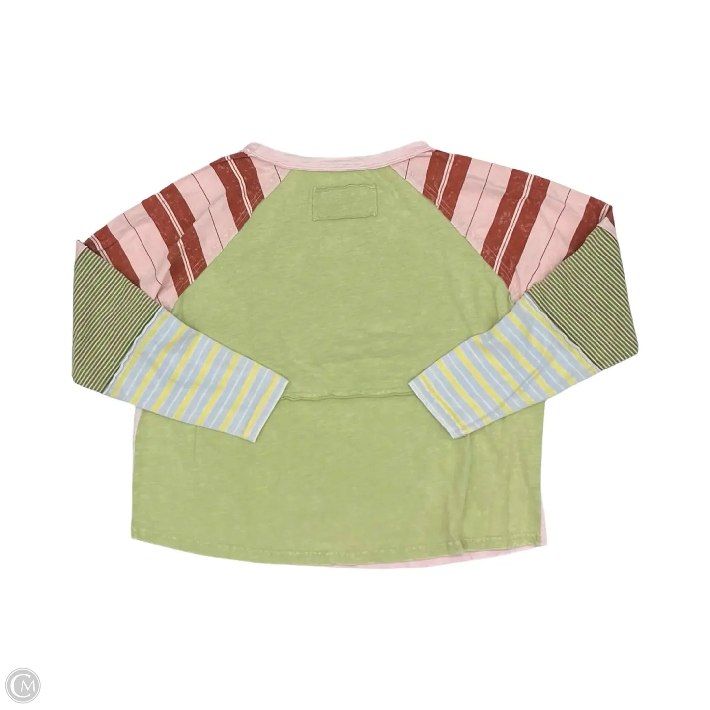 Top Long Sleeve By Easel In Green & Pink, Size: S