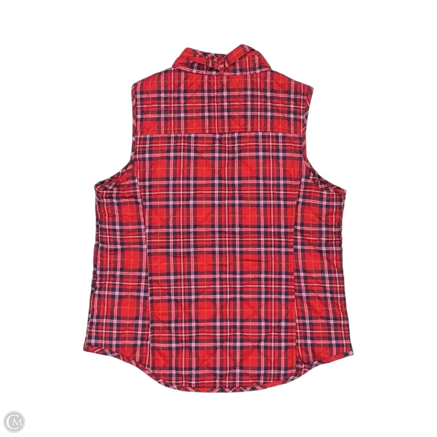 Vest Puffer & Quilted By Crown And Ivy In Blue & Red, Size: Xl