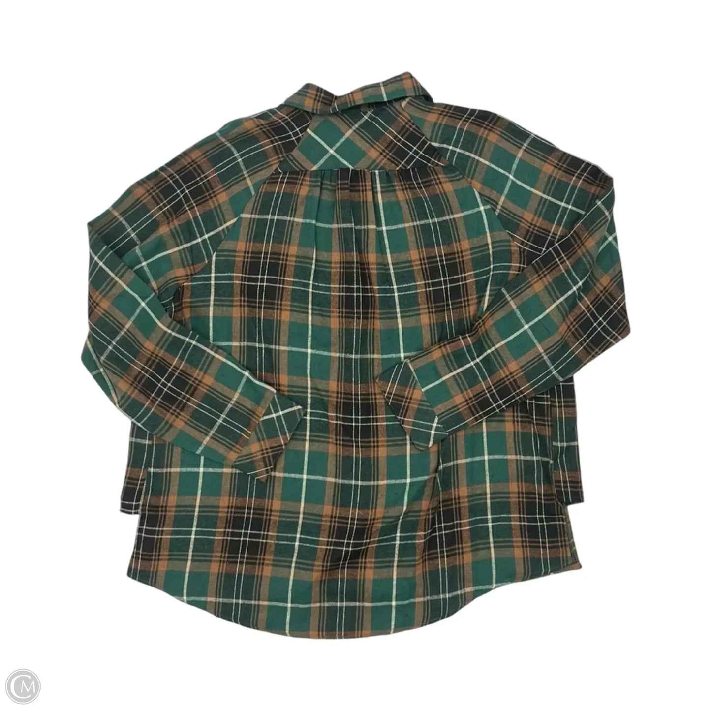 Blouse Long Sleeve By Clothes Mentor In Green, Size: L