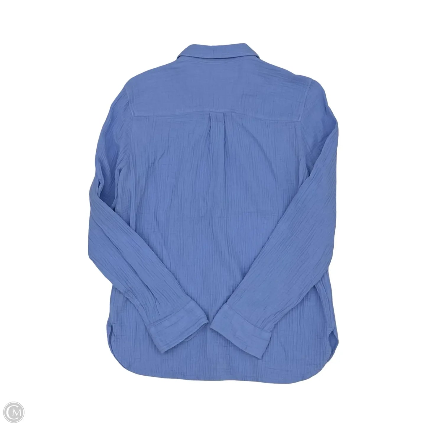 Blouse Long Sleeve By J. Crew In Blue, Size: M
