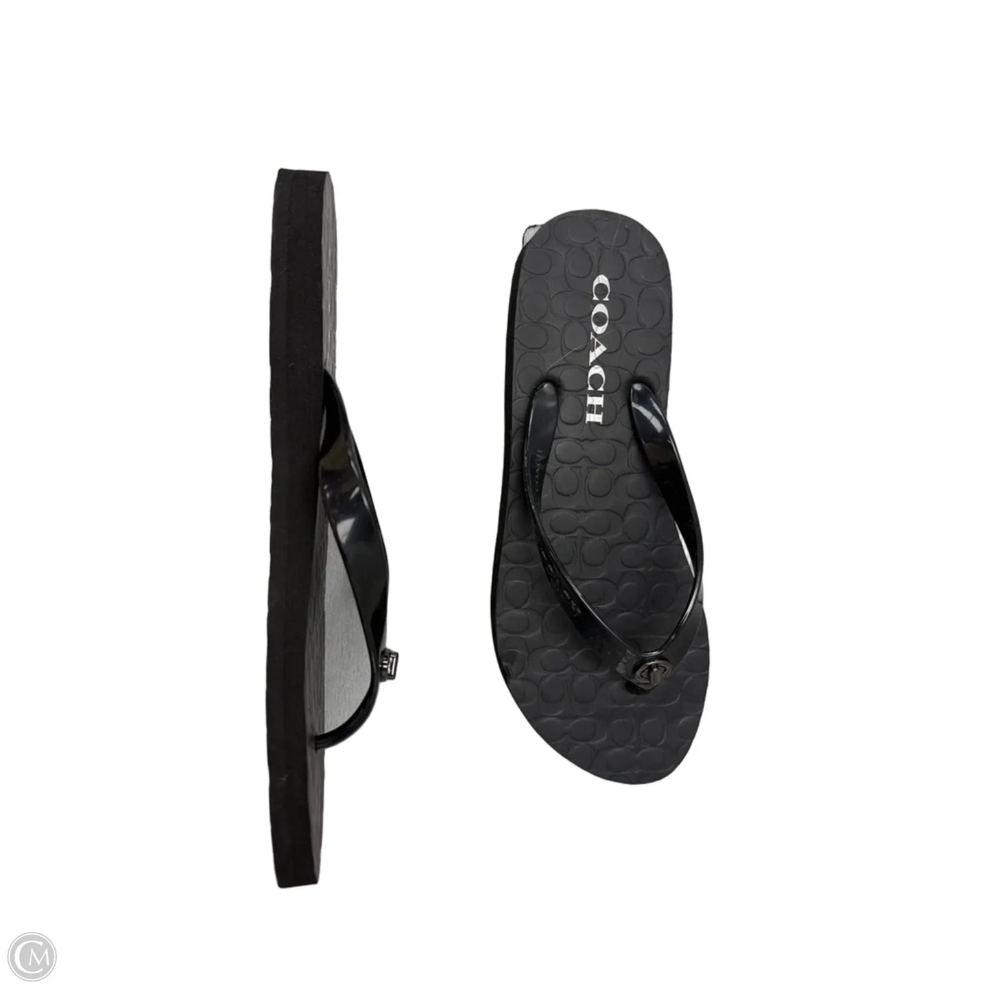 Sandals Designer By Coach In Black, Size: 5.5