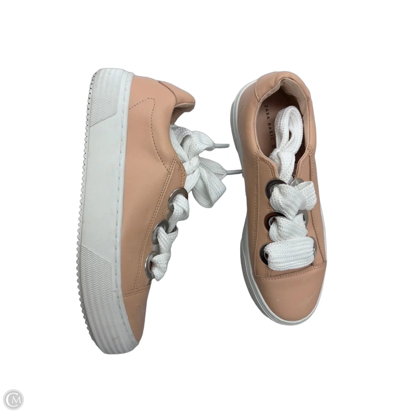 Shoes Sneakers By Zara Basic In Tan, Size: 7.5
