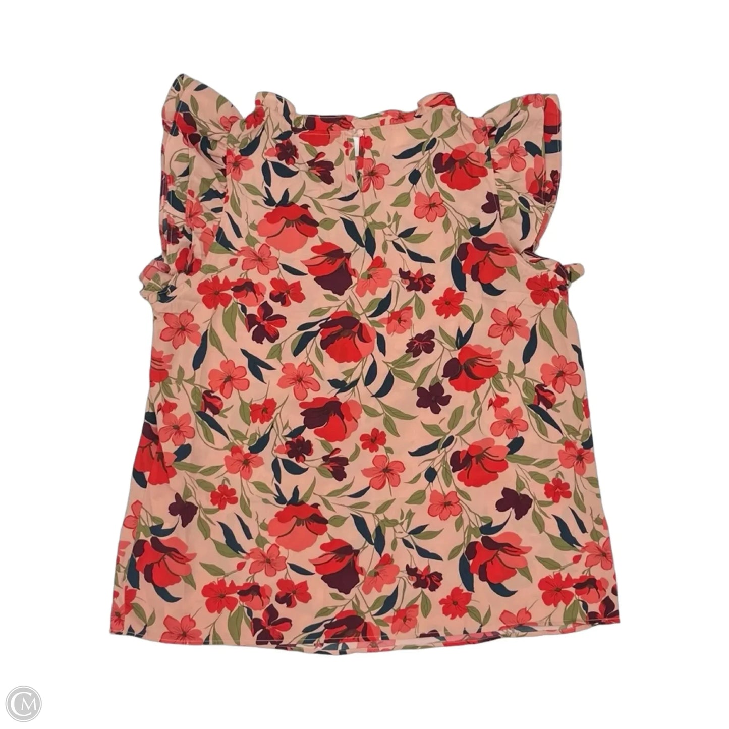 Blouse 3/4 Sleeve By Prettygarden In Floral Print, Size: Xl