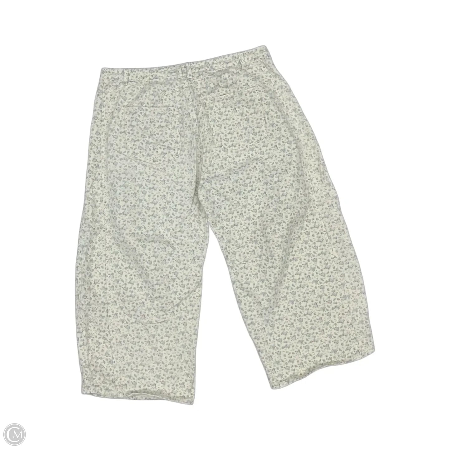 Jeans Cropped By Clothes Mentor In Cream, Size: 2x