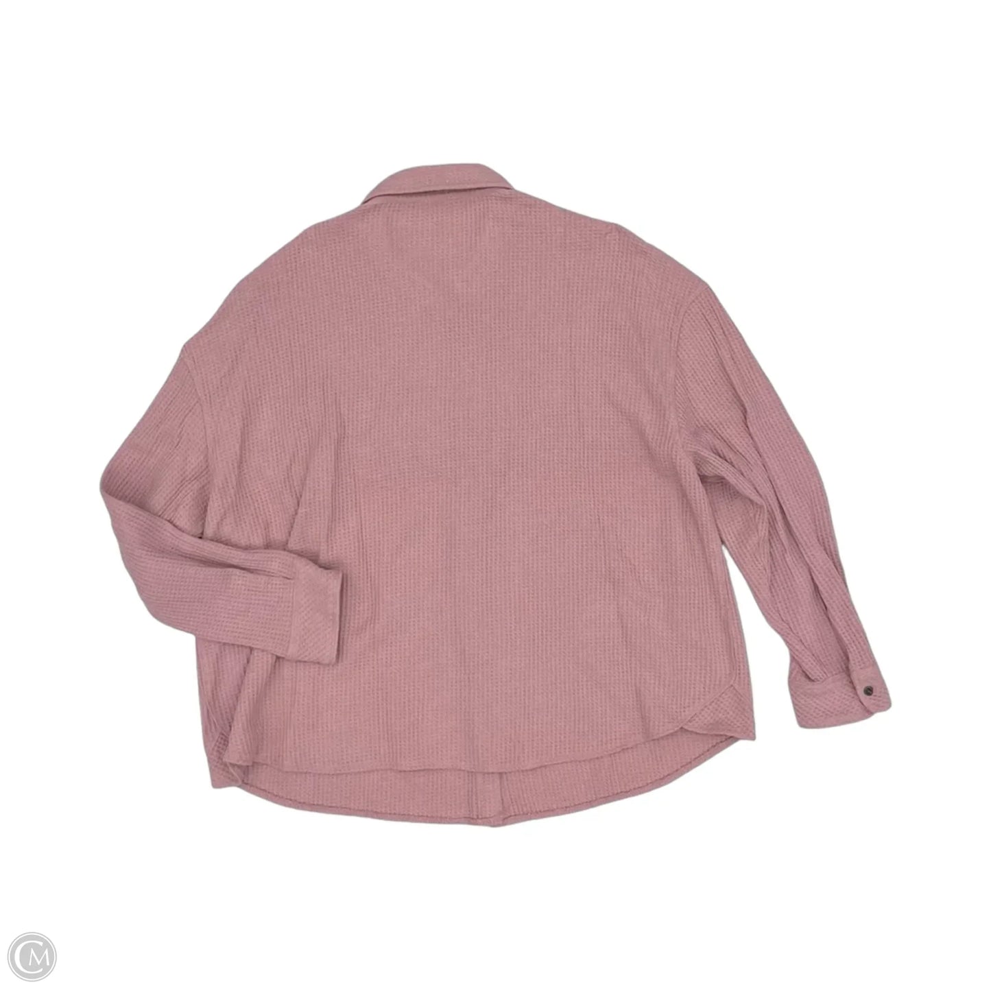 Jacket Shirt By Clothes Mentor In Pink, Size: Xxl