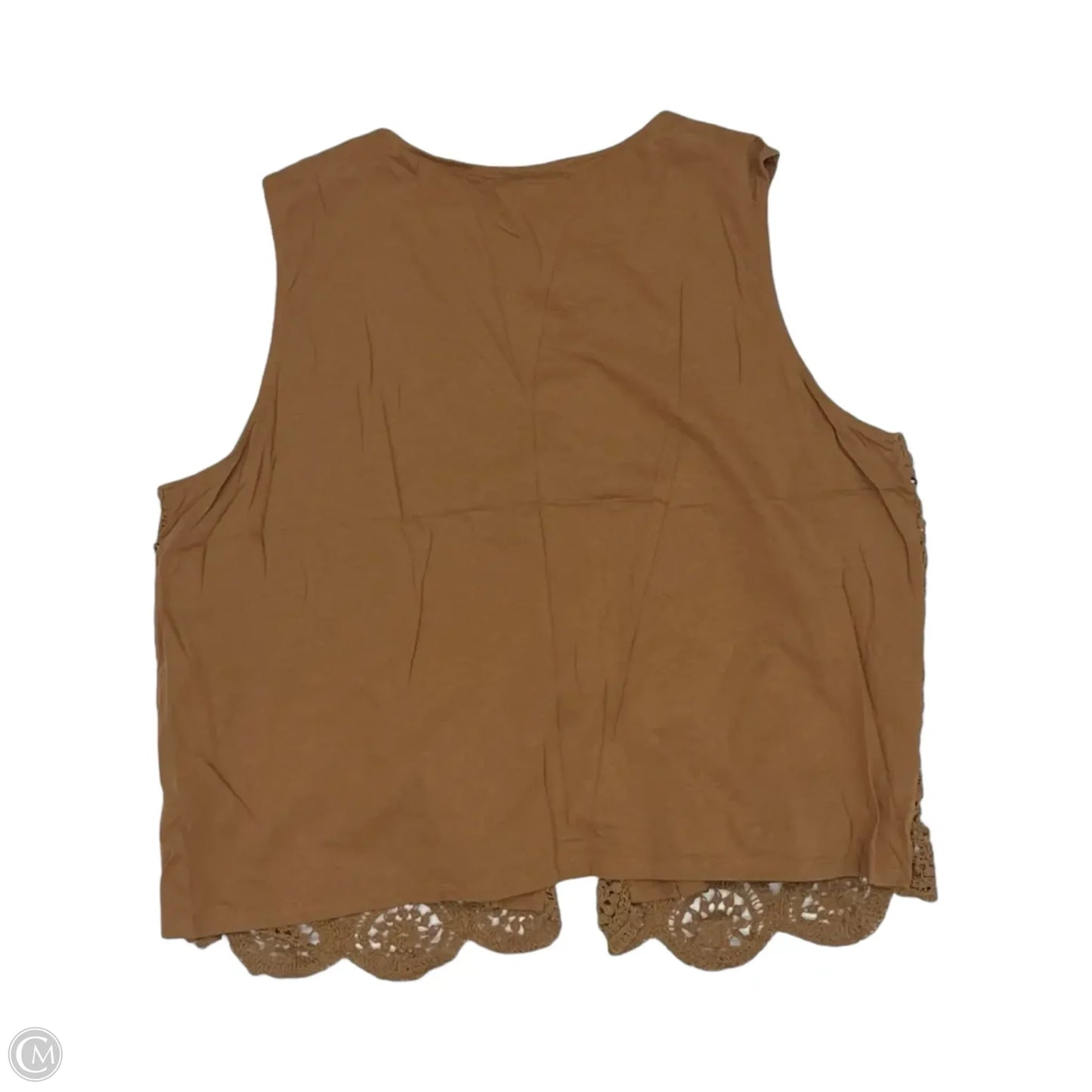 Vest Other By Cato In Tan, Size: 3x
