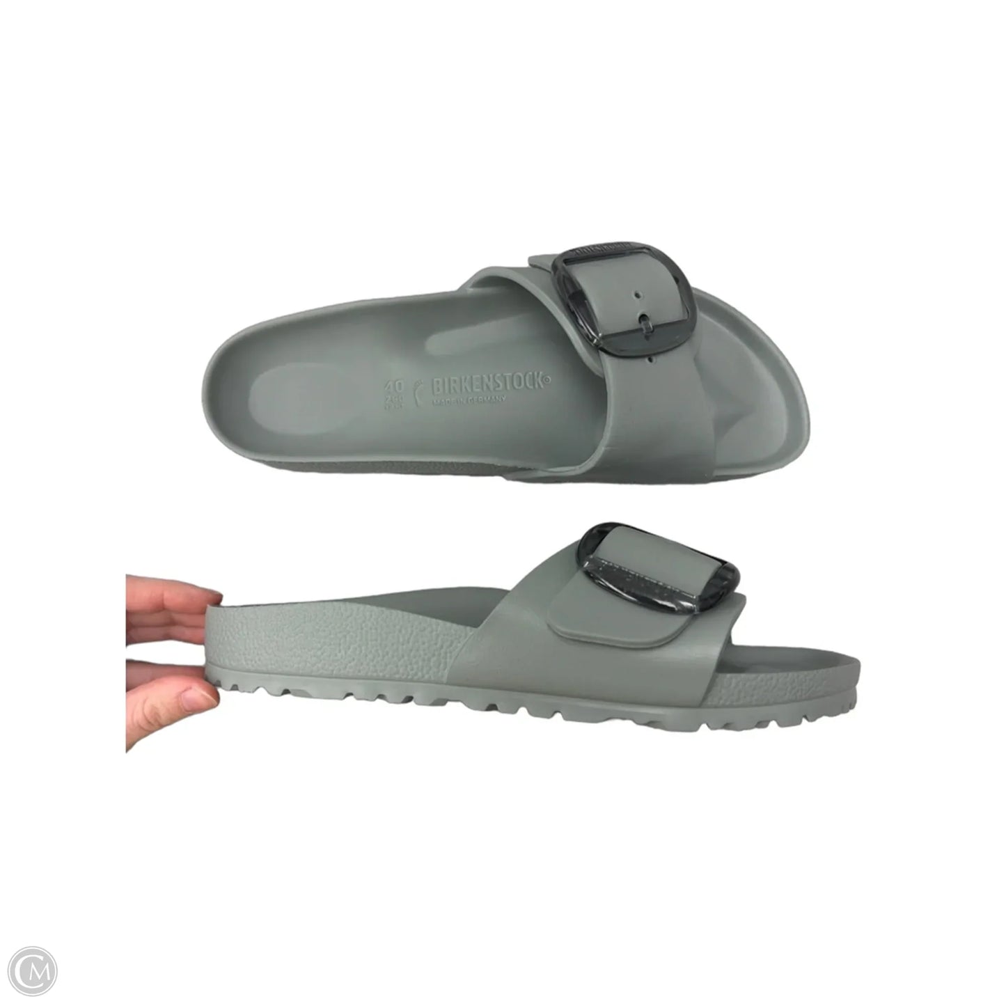 Sandals Flats By Birkenstock In Green, Size: 10