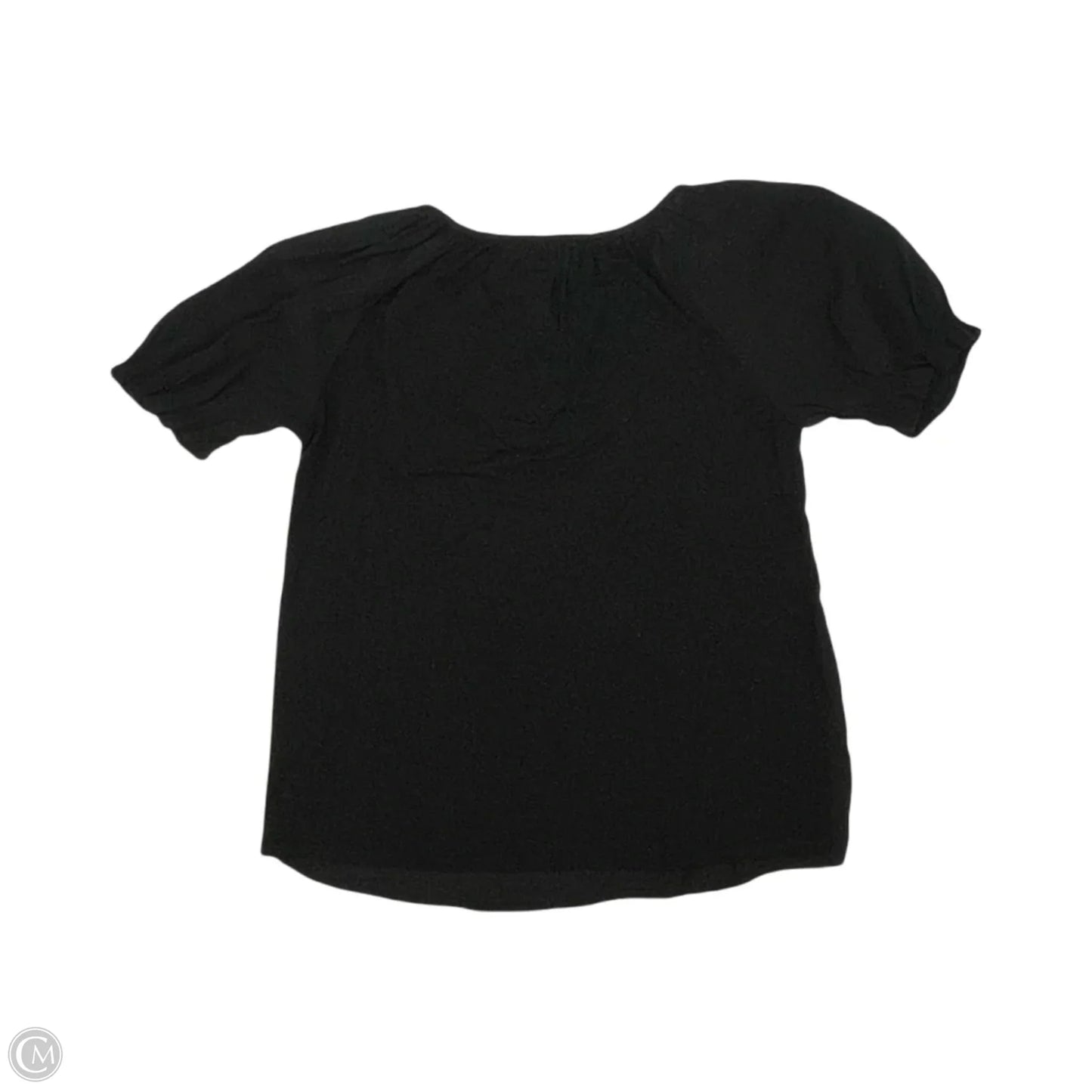 Blouse Short Sleeve By Clothes Mentor In Black, Size: S