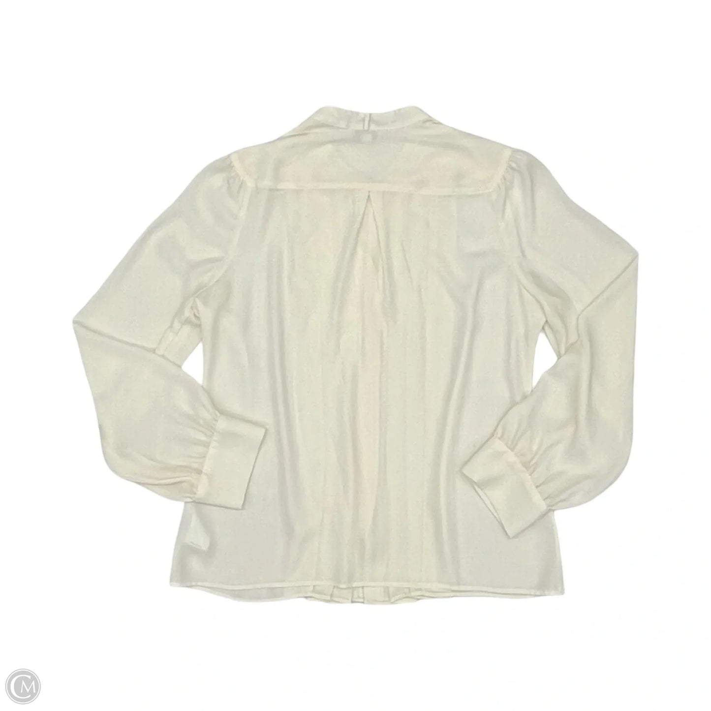 Blouse Long Sleeve By Express In Cream, Size: M