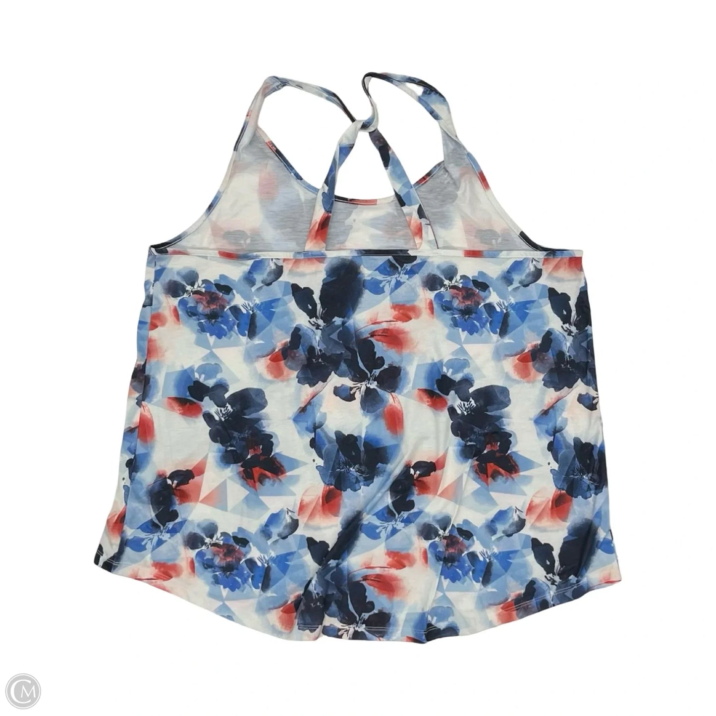 Athletic Tank Top By Cato In Blue & Red & White, Size: 1x