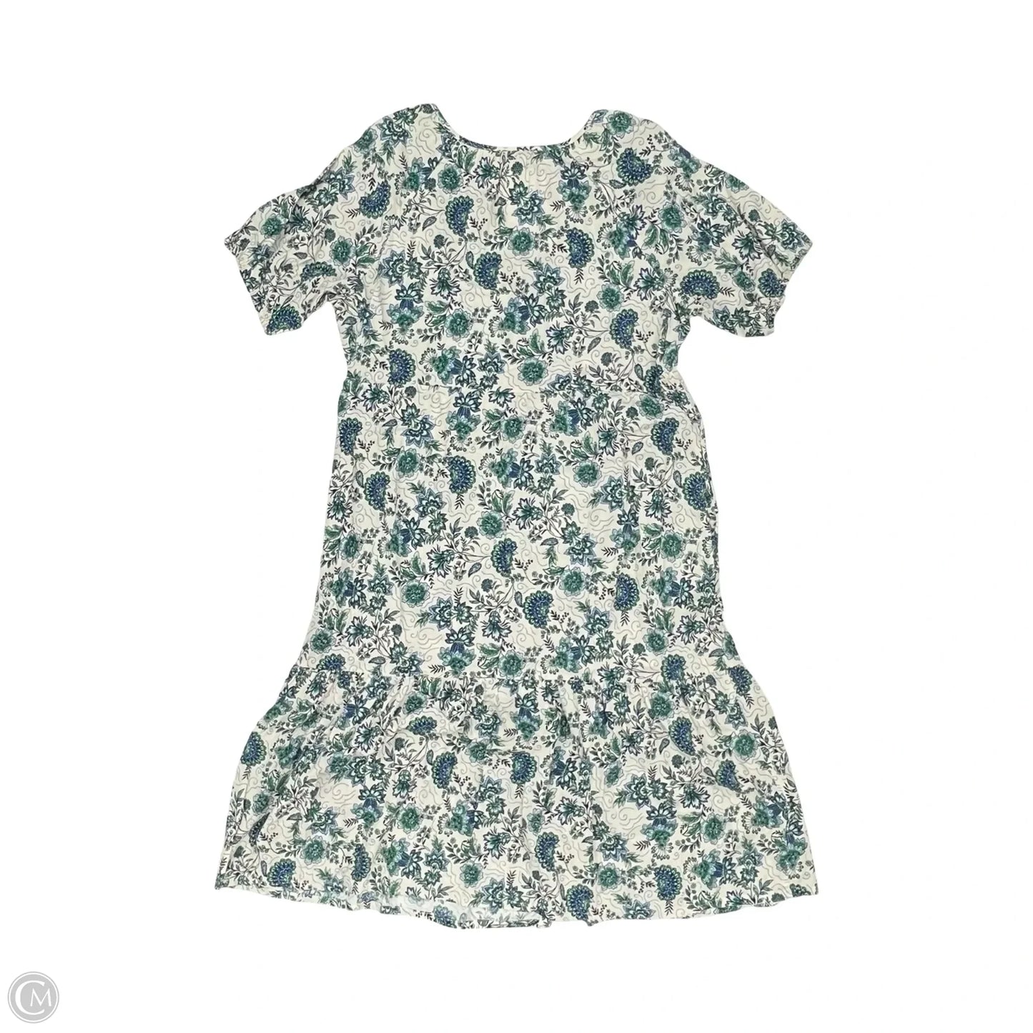Dress Party Long By Loft In Blue & Cream, Size: Xl