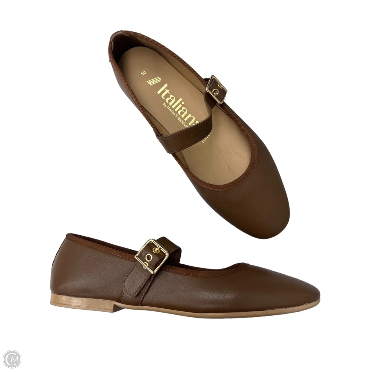 Shoes Flats By Italian Shoemakers In Brown, Size: 10
