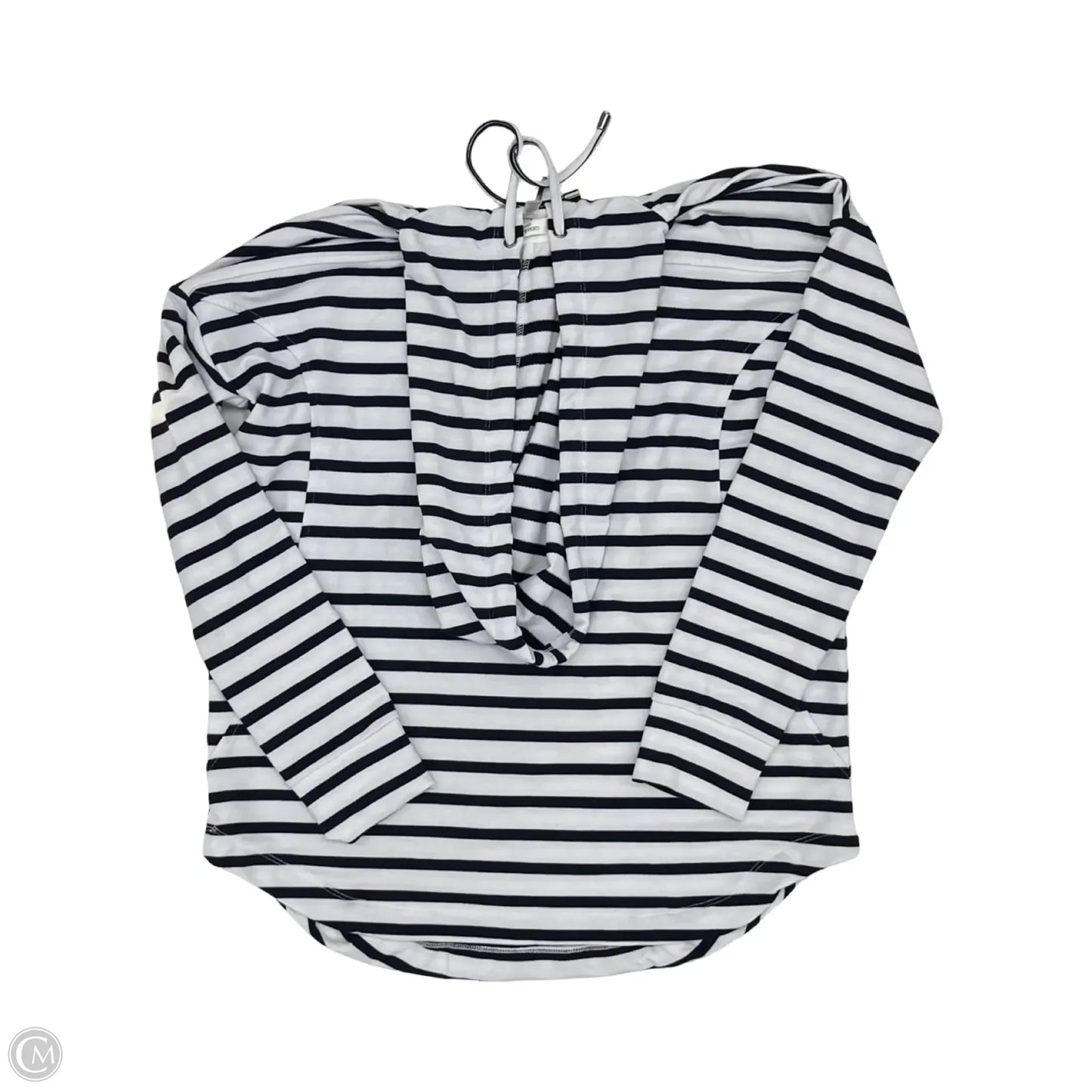 Top Long Sleeve By Cable And Gauge In Blue & White, Size: M