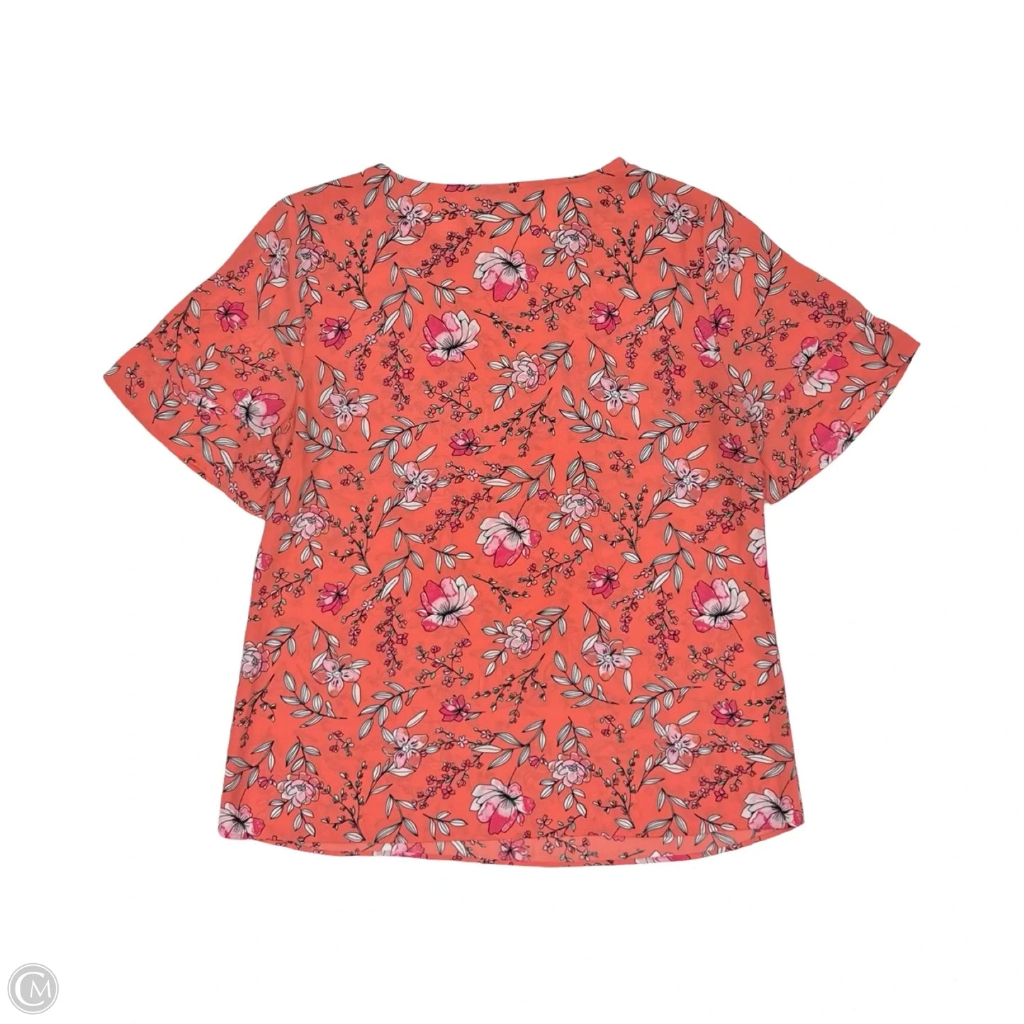 Blouse Short Sleeve By Van Heusen In Pink, Size: M