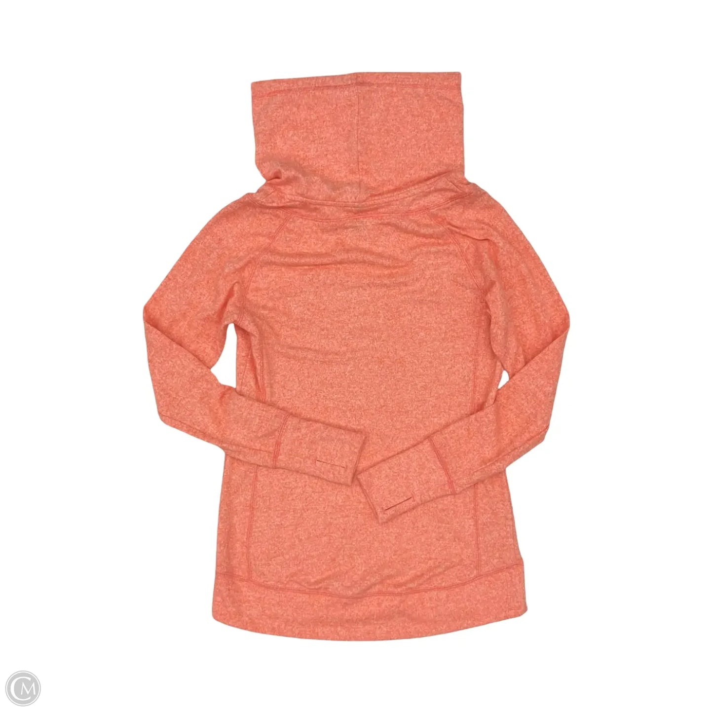 Athletic Top Long Sleeve Hoodie By Mta Sport In Orange, Size: S