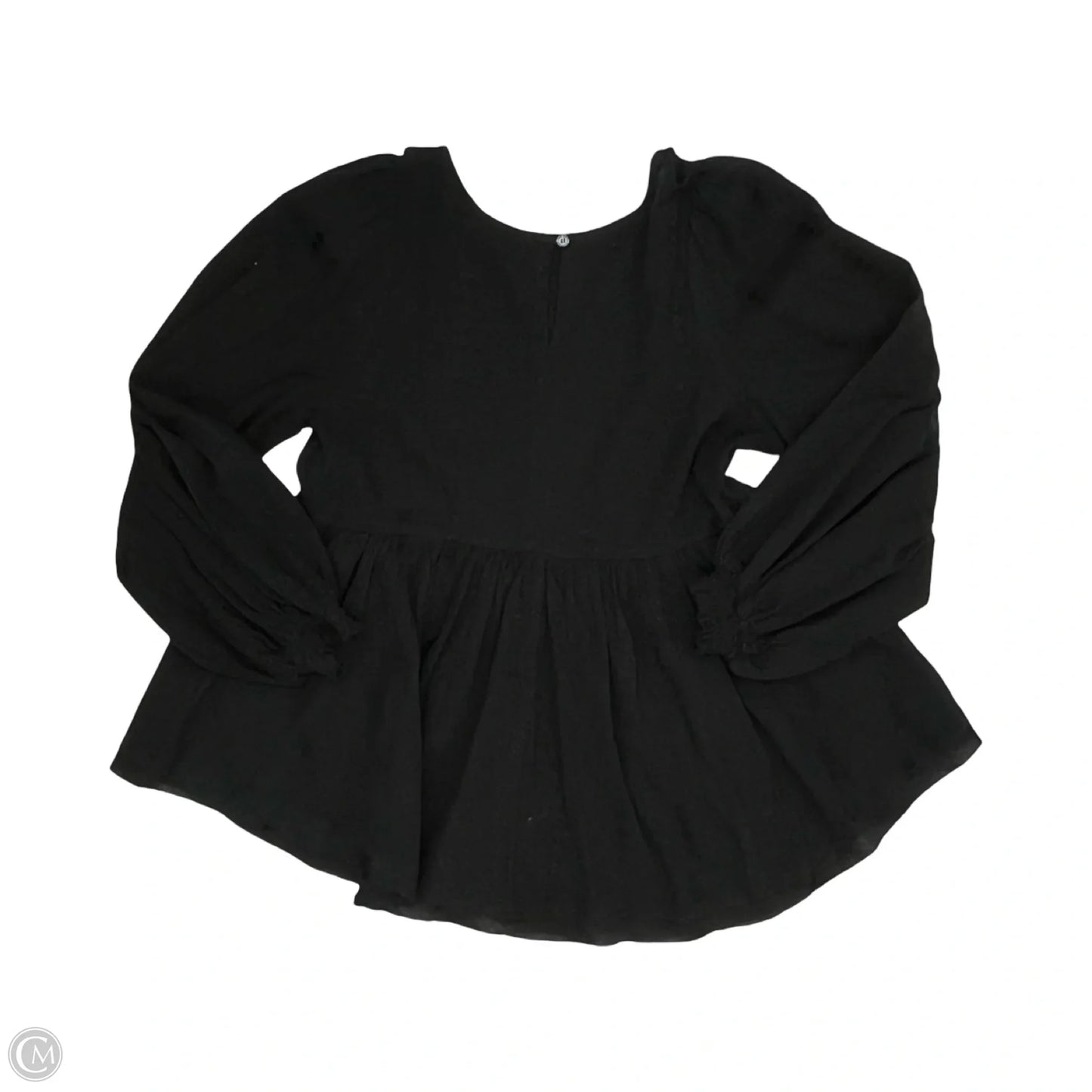 Blouse Long Sleeve By By Together In Black, Size: S