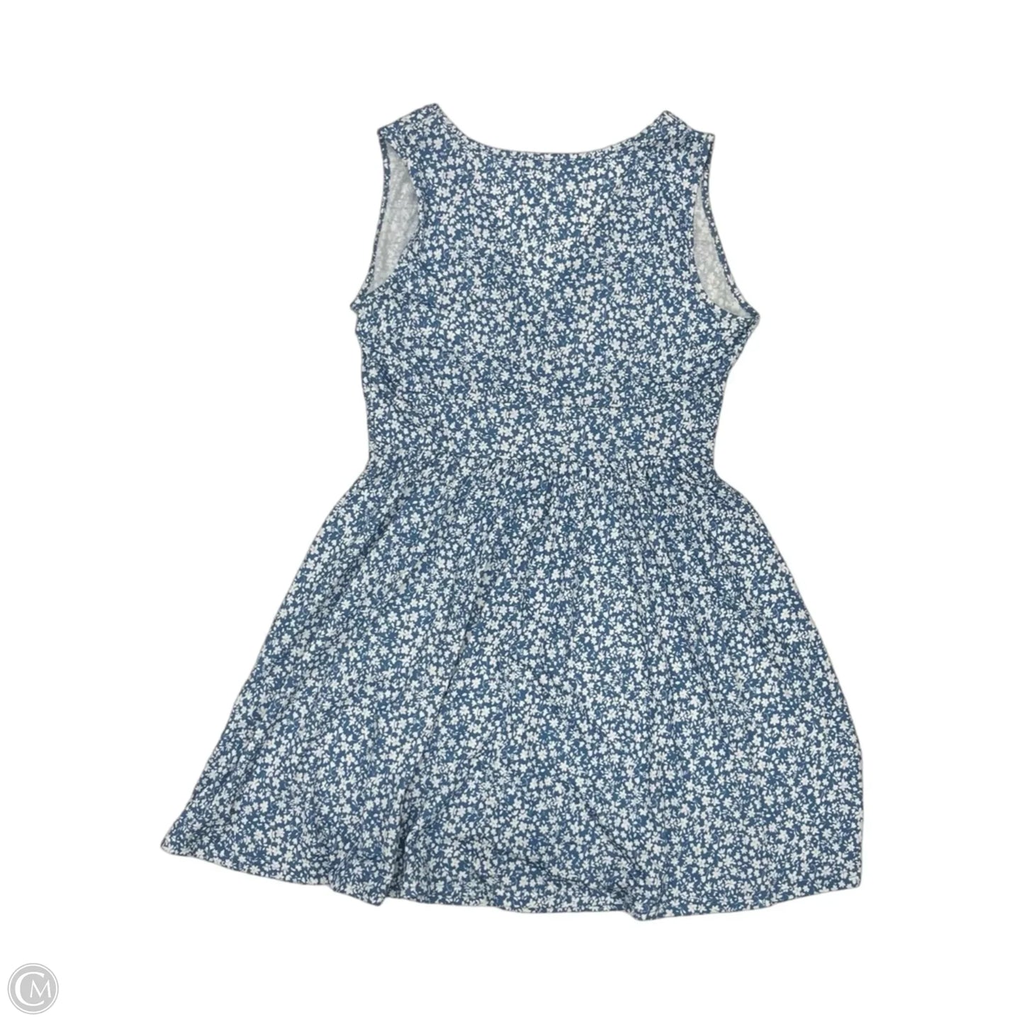 Dress Casual Short By Clothes Mentor In Blue & White, Size: Xl