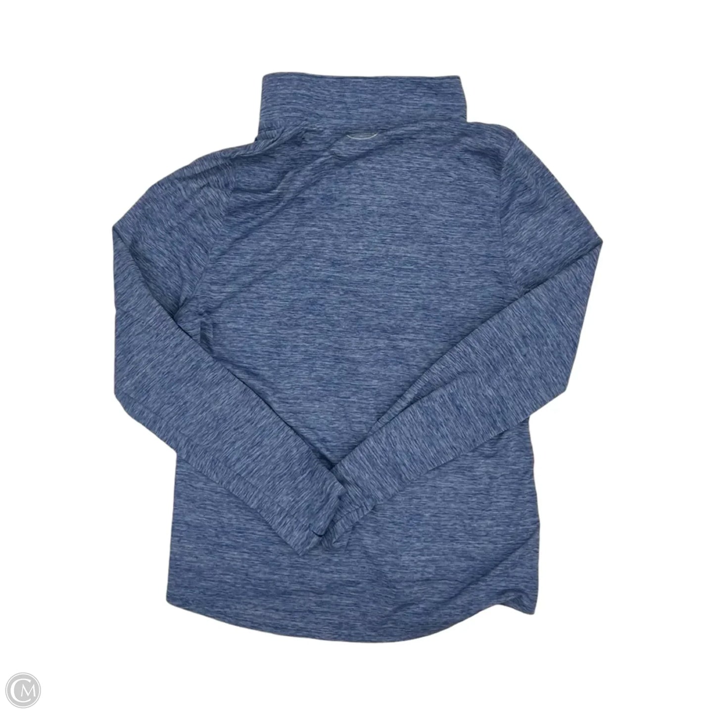 Athletic Top Long Sleeve Collar By Under Armour In Blue, Size: Xl